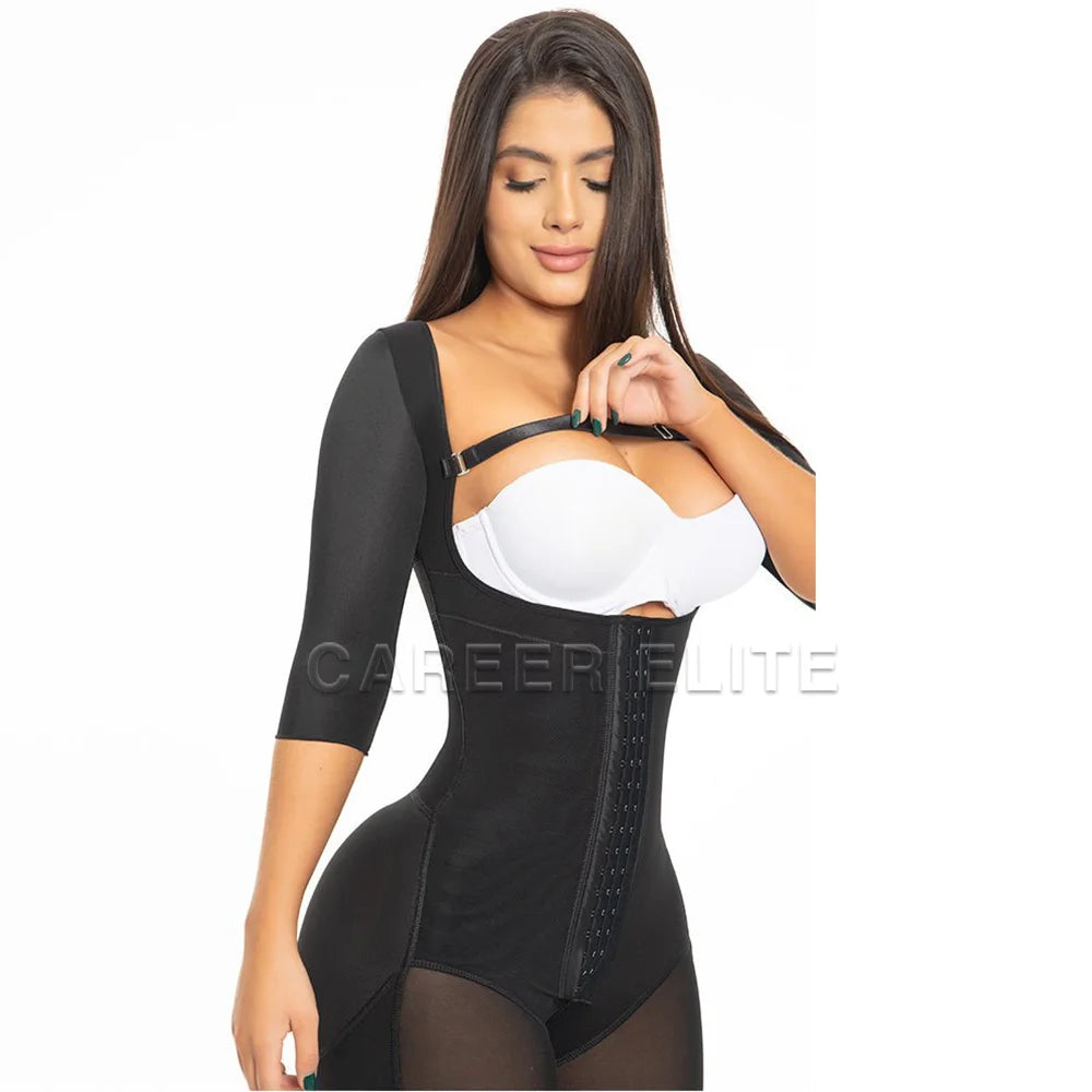 Seamless Shapewear Body Shaper with Sleeves