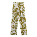 Women's Fashion Commuting Temperament Linen Printed Suit Coat Printed Pants Set