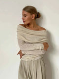 Women Knitted Wool T-shirt