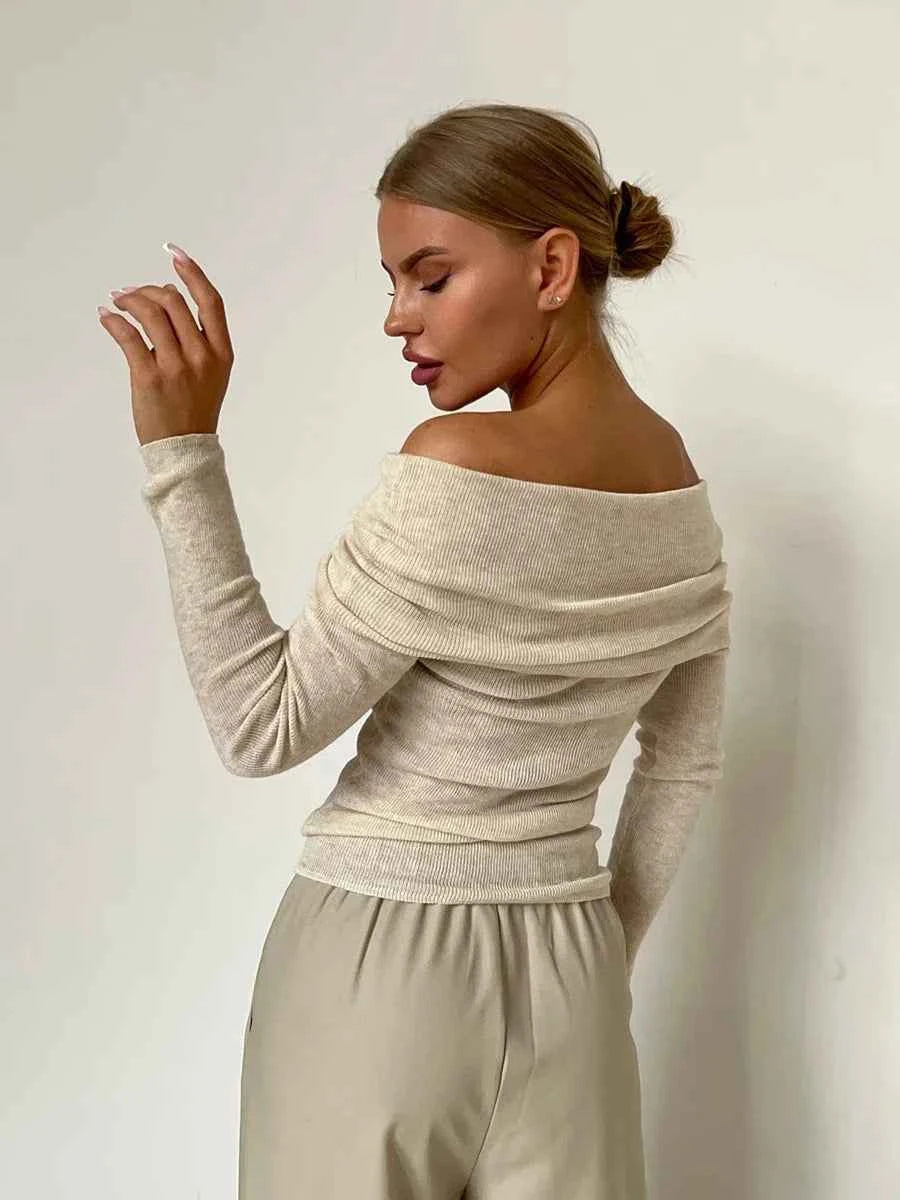 Women Knitted Wool T-shirt