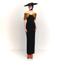 Elegant Off Shoulder Maxi Dress Backless High Waist Slimming Long - Norellé