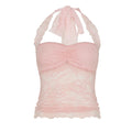 Lace Patchwork Camisoles Backless Transparent - Norellé