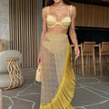 3 Pics Set with Skirt Bikini Women Swimsuit - Norellé
