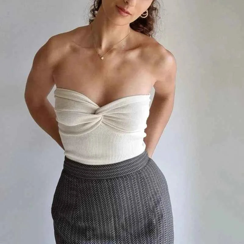 Backless Off Shoulder Crop Top
