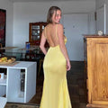 Backless Long Suspender Dress Woman