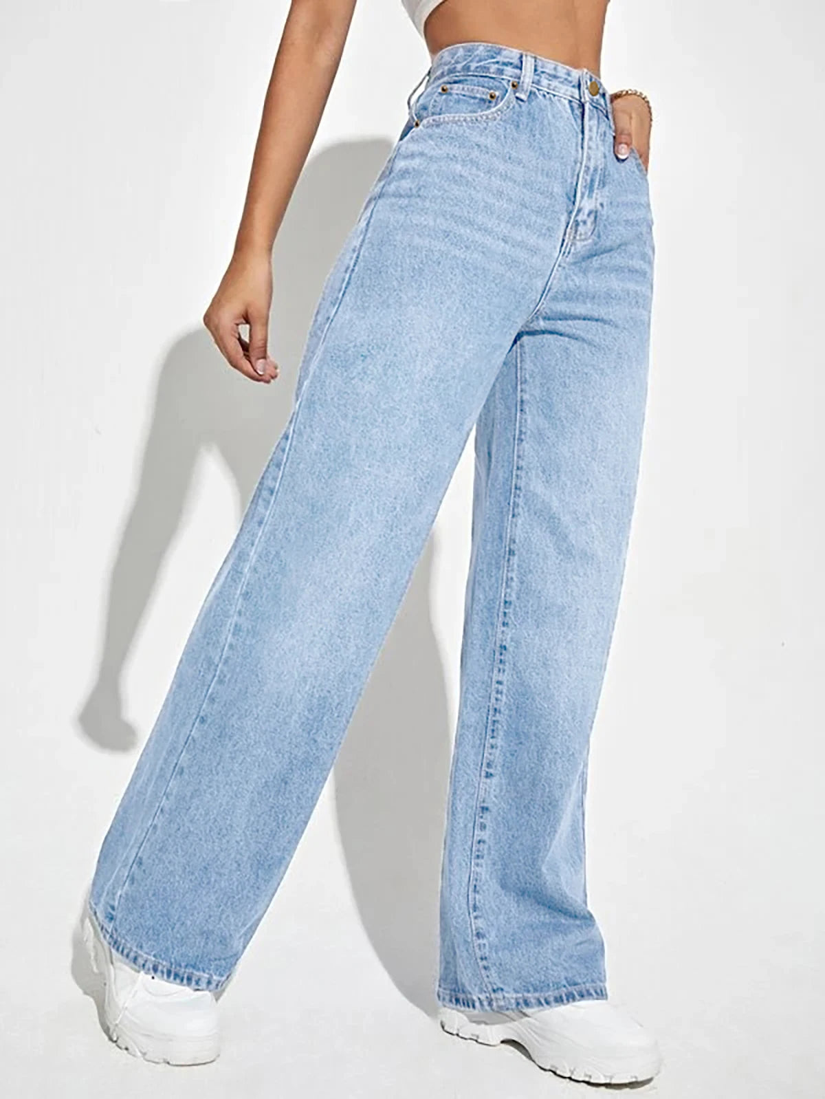 Loose Denim Wide Leg Jeans - Norellé