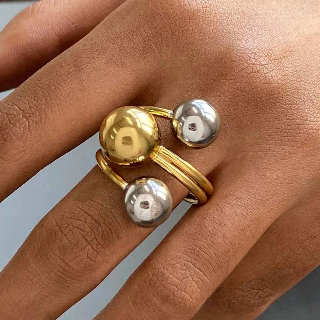 Stainless Steel Ball Adjustable Ring
