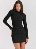 Patchwork Round Neck 3 piece Sets Women