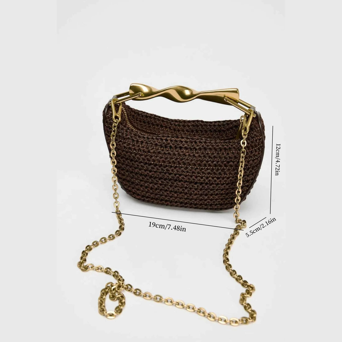 Half-Moon Beach Straw Shoulder Bags Women's