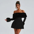 Button Backless Bodycon Short A-line Dress Women - Norellé