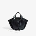 Large Capacity Brown Tote Bag Soft Super Fiber Synthetic Leather