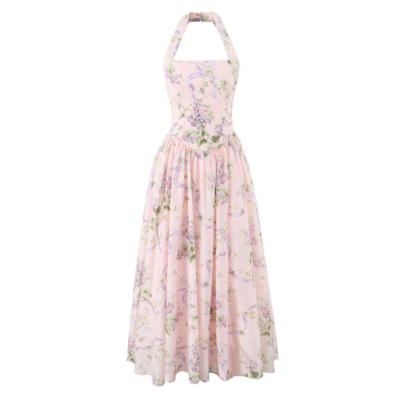 Lightweight Slim Fit Chiffon Split Mid-length Dress - Norellé