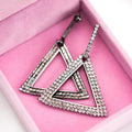 Exaggerated Geometry Triangle Copper Earrings For Women - Norellé