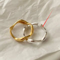 925 Sterling Silver Simple Temperament Wild Natural Curve Ring - Norellé