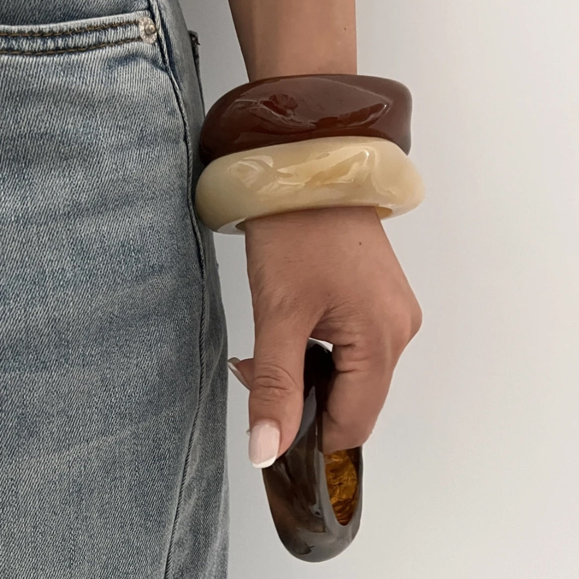 Acrylic Bracelet Exaggerated Ins Style Irregular Translucent - electronic accessories