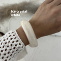 Acrylic Bracelet Exaggerated Ins Style Irregular Translucent - Ice Crystal White - electronic accessories