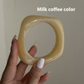 Acrylic Bracelet Exaggerated Ins Style Irregular Translucent - Milk Coffee Color - electronic accessories
