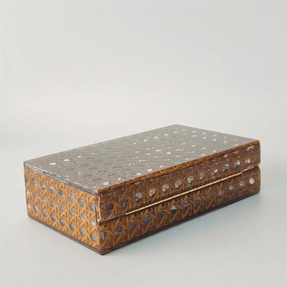 Acrylic Egg Cane Rattan Clutch Bag