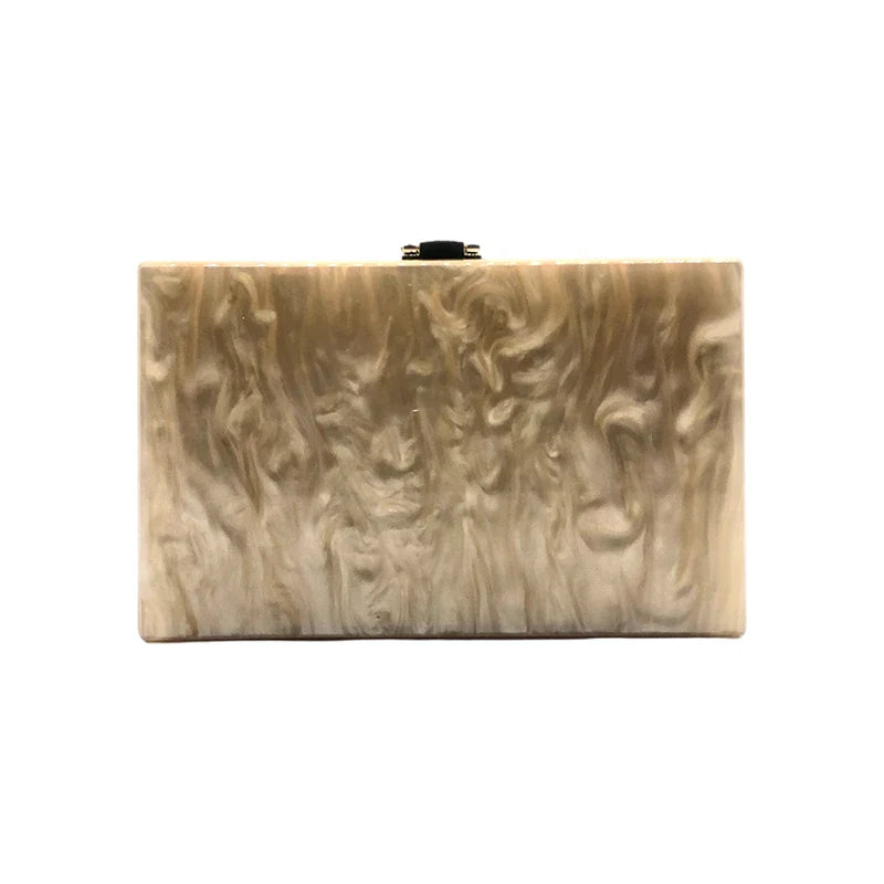 Acrylic Evening Bag - Khaki / Mini(Max Length<20cm)