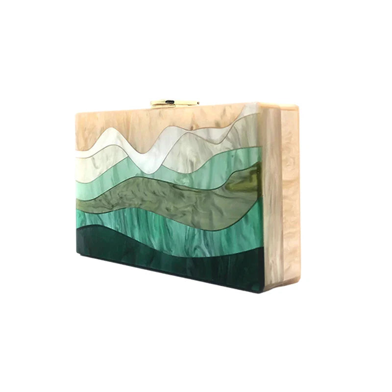 Acrylic Evening Bag - Khaki / Mini(Max Length<20cm)