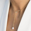 Adjustable Length Freshwater Pearl Necklace - Gold N6793 - electronic accessories