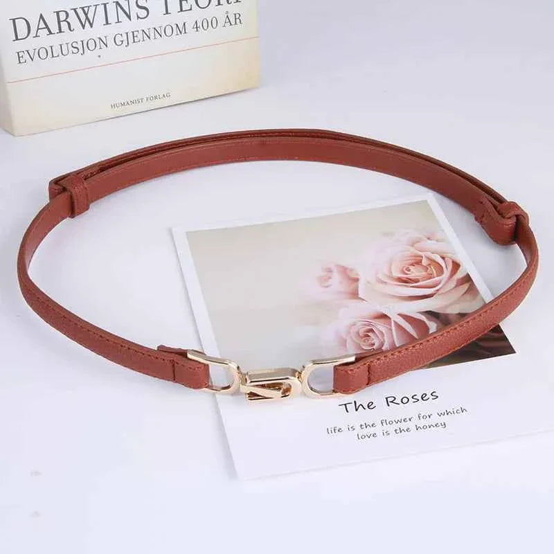 Adjustable PU Leather Ladies Dress Belt