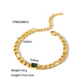 18K Gold-plated Inlaid Zircon Light Luxury Non-fading Stainless Steel Bracelet Necklace - Norellé
