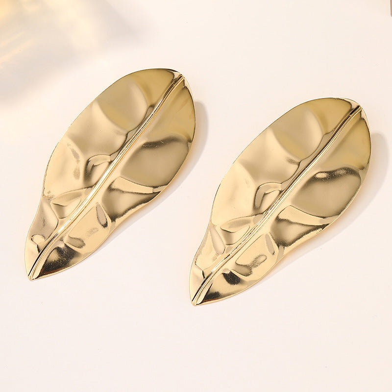 Alloy Leaf Earrings - E2344 - electronic accessories