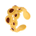 Ancient Fashion Colored Gems Ring Hollow Drip Glazed - 01 M591 - electronic accessories