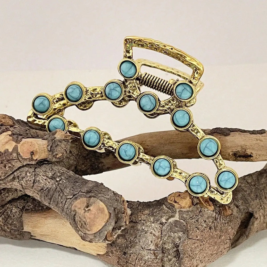 Artistic Retro Turquoise Classic Women’s Back Head Hair Claw - electronic accessories