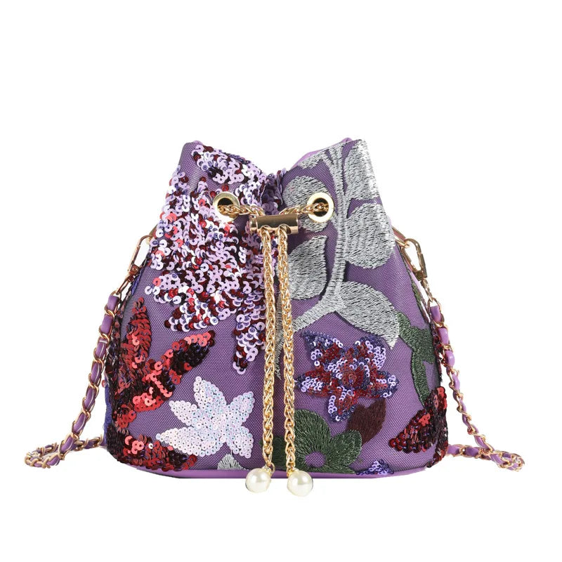 Artistic Shoulder Bag Women - Purple