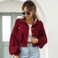 Autumn Cropped Corduroy Jackets