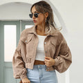 Autumn Cropped Corduroy Jackets