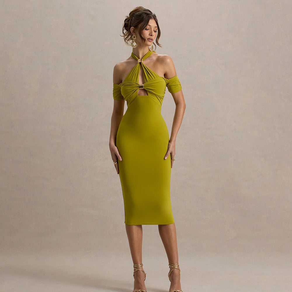 Halter Slim Fit Dress Backless Sleeveless - Norellé