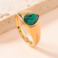 Colorful Rhinestone Rings Fashion Personality Teardrop-shaped Ring For Women Jewelry - Norellé