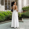 Halter Lace-up Backless Long Dress - Norellé