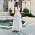 Halter Lace-up Backless Long Dress - Norellé