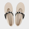 Ballet Flats Buckle Strap Soft Leather