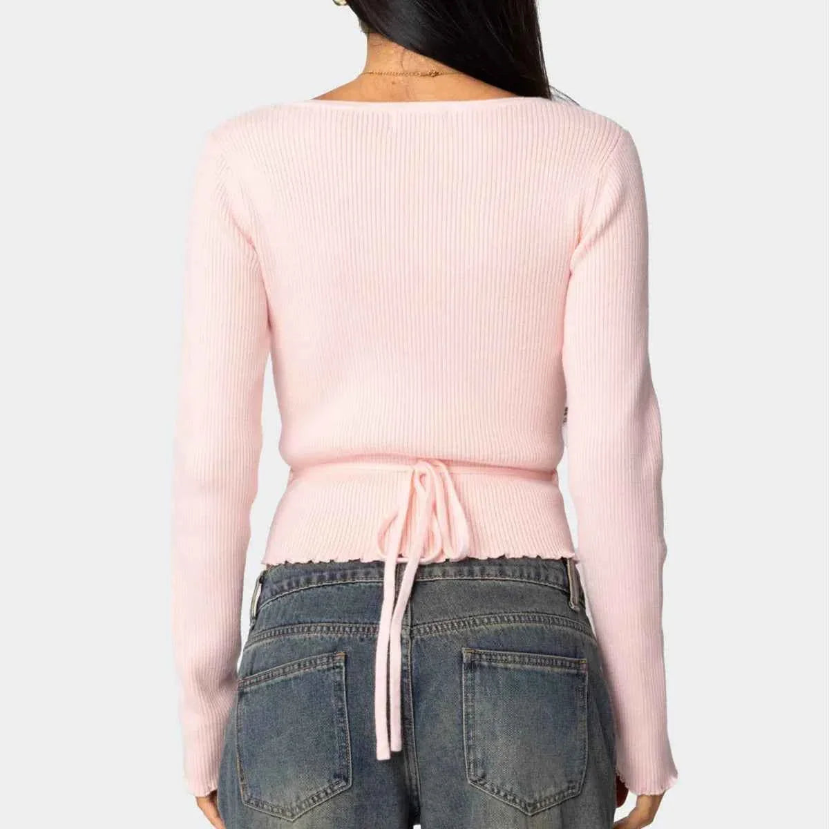 Ballet Wrap Sweaters for Women Long Sleeve