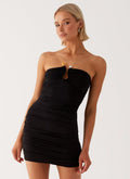 Slim-fit Pleated Solid Color Sheath Jumpsuit Skirt - Norellé