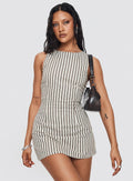 Round-neck Comfortable Casual Striped Sleeveless Dress - Norellé