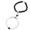 Black And White Love Magnet Suction Couple Bracelet Pair - electronic accessories