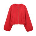 Black Bomber Jackets for Women - Red / M
