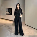 Black Design Wide-Leg Pants Women’s