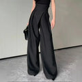 Black Design Wide-Leg Pants Women’s - black / S