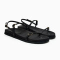 Black Flat Buckle Sandals for Women - 4 / 37