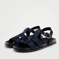 Black Flat Buckle Sandals for Women - 8 / 40