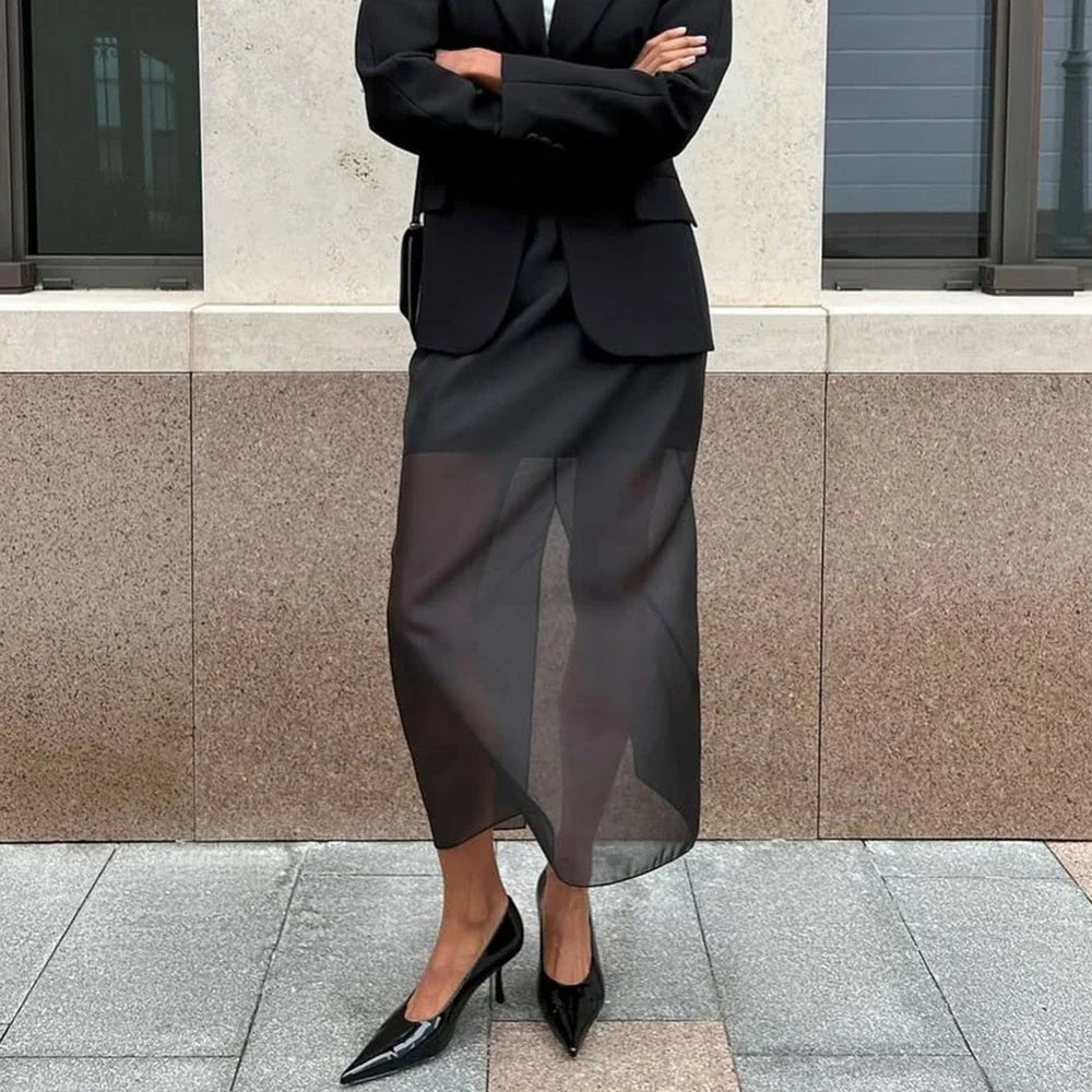 Black Mesh Skirt Women’s