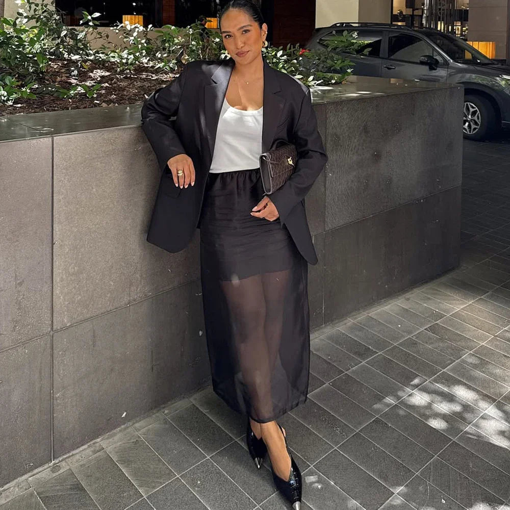 Black Mesh Skirt Women’s