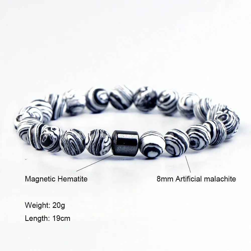 Black Stone Tiger Eye Bead Bracelet - Norellé